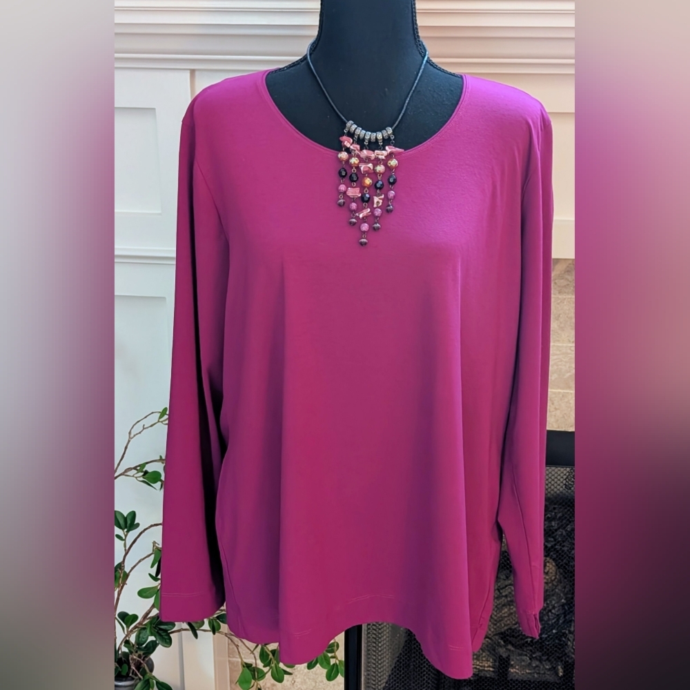Chico's Women's Pink Long Sleeve Top